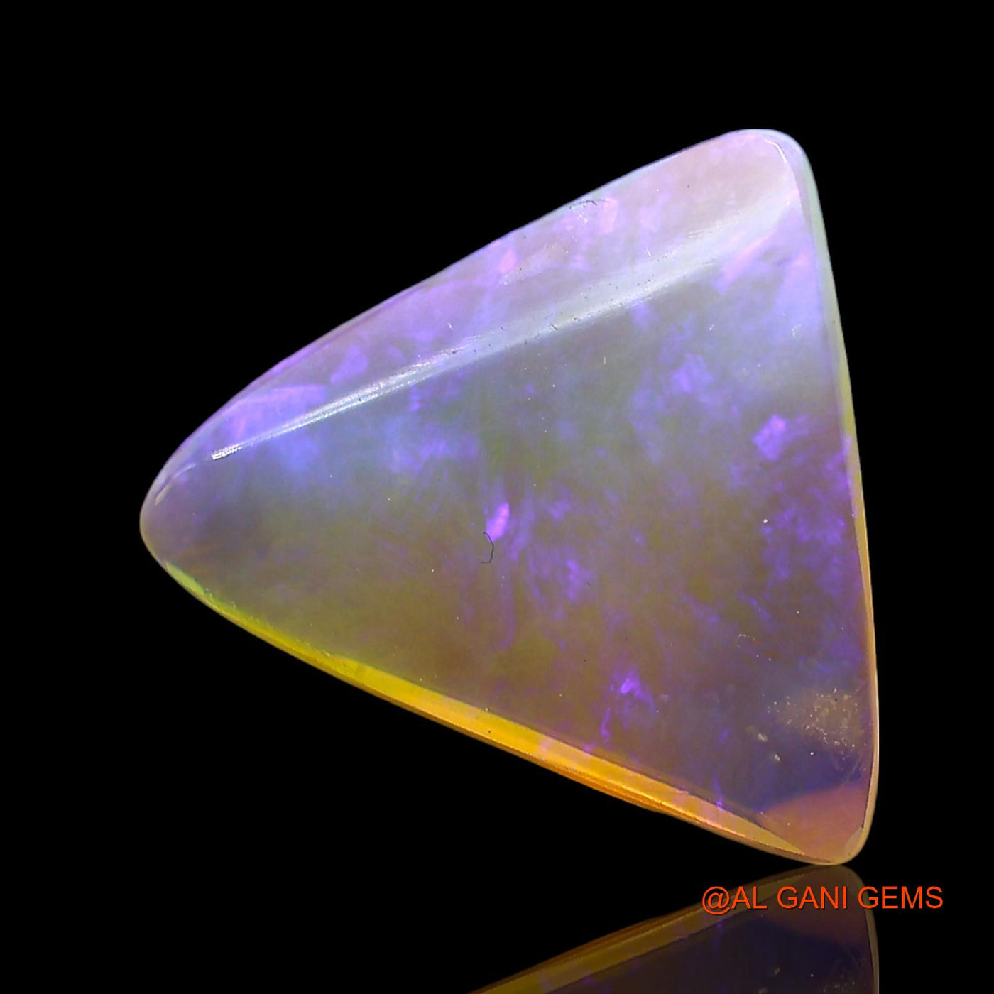 Natural Untreated Fire Opal Loose Gemstone Trillion Cabochon From Australia 3.00 Cts 16x13x3 mm AE-688