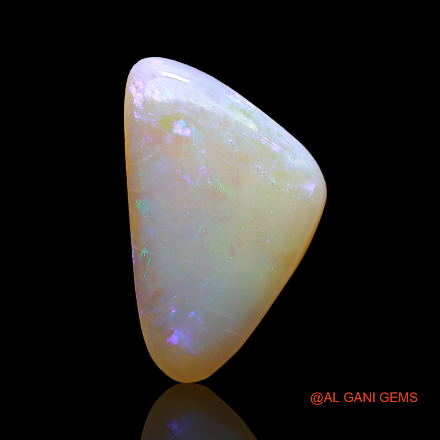 Natural Fire Opal Gemstone 3.00 Cts Loose Trillion Cabochon From Australia 17x10x3 mm AE-68