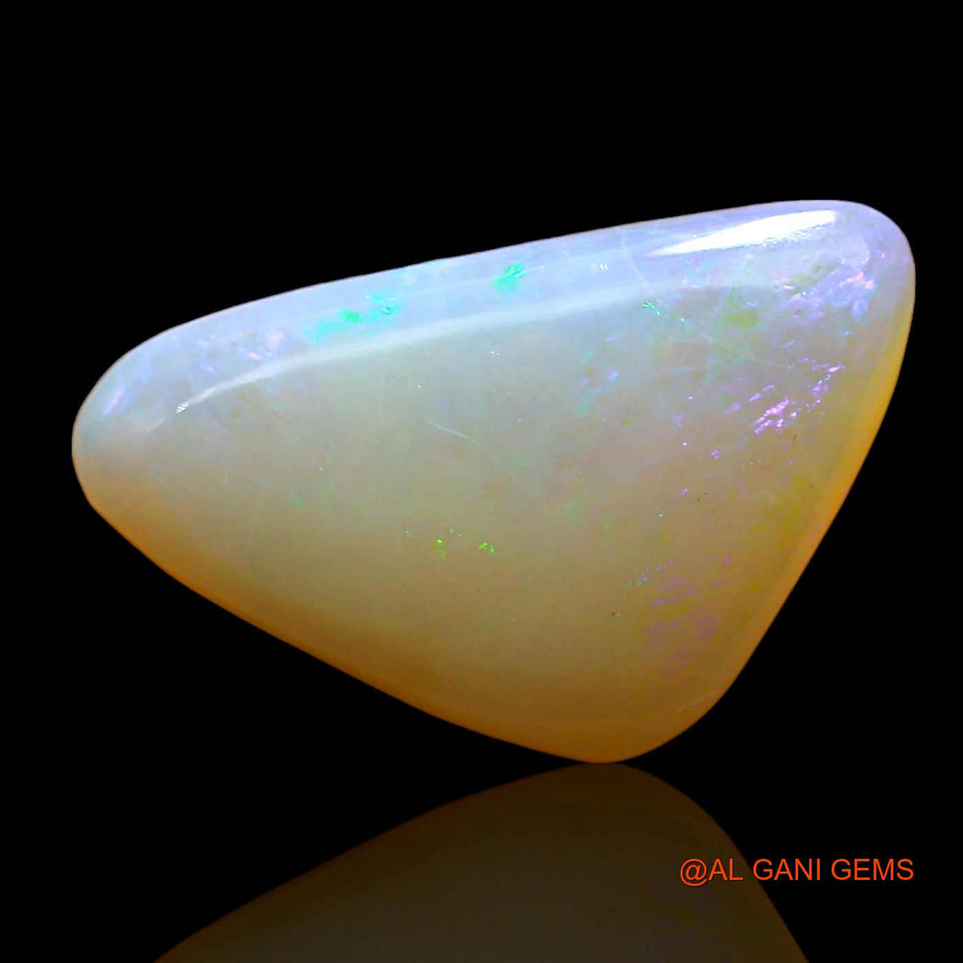 Natural Fire Opal Gemstone 3.00 Cts Loose Trillion Cabochon From Australia 17x10x3 mm AE-68