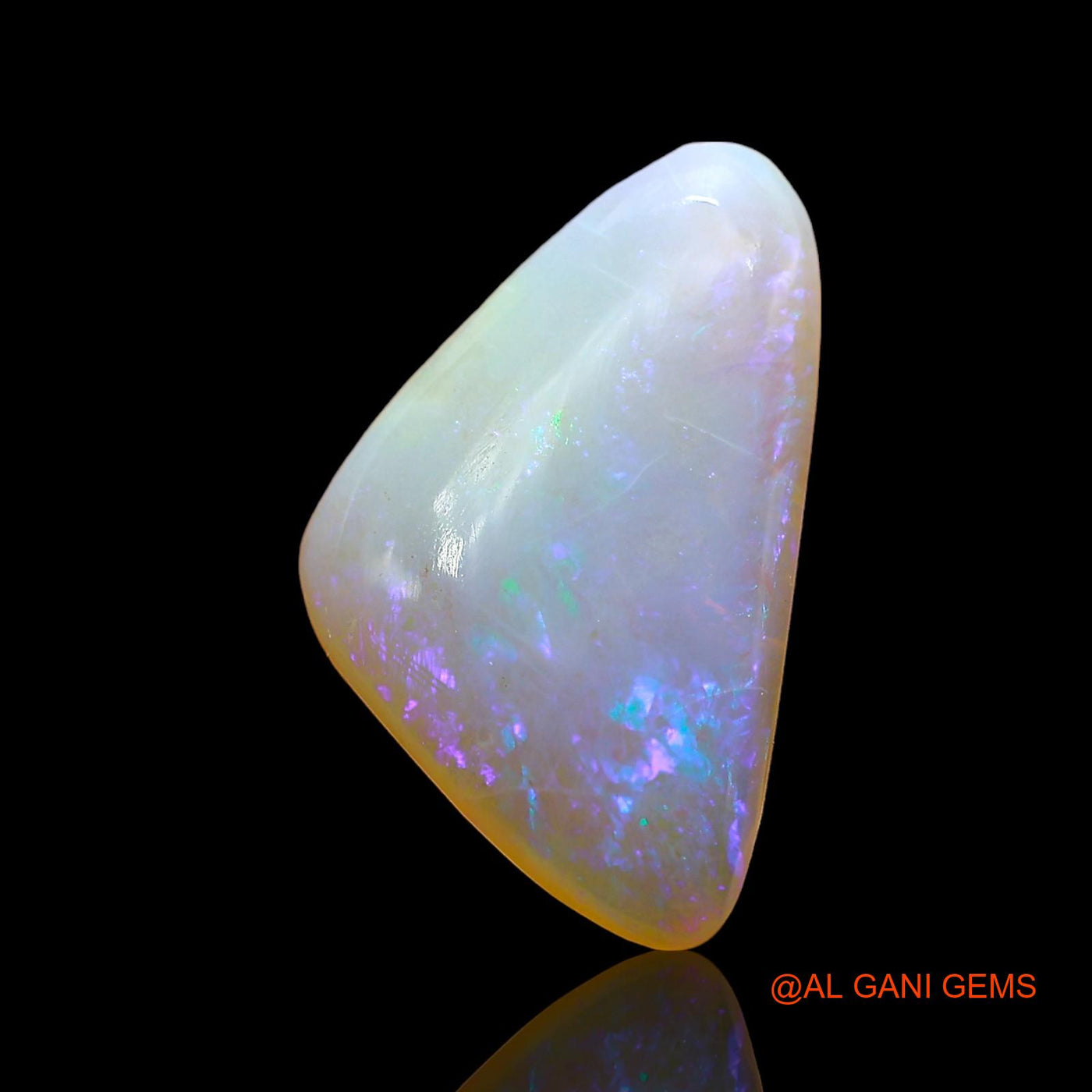 Natural Fire Opal Gemstone 3.00 Cts Loose Trillion Cabochon From Australia 17x10x3 mm AE-68