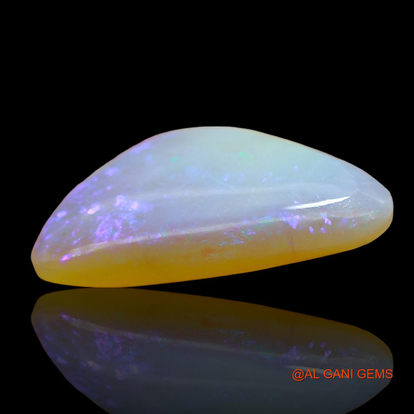 Natural Fire Opal Gemstone 3.00 Cts Loose Trillion Cabochon From Australia 17x10x3 mm AE-68