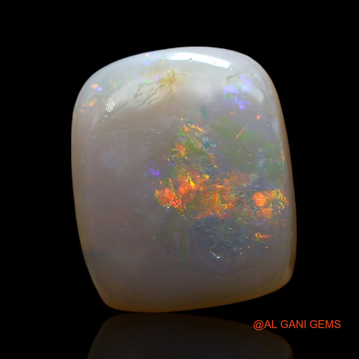 Natural Untreated Fire Opal Loose Gemstone Square Cabochon From Australia 6.00 Cts 15x12x4 mm AE-690
