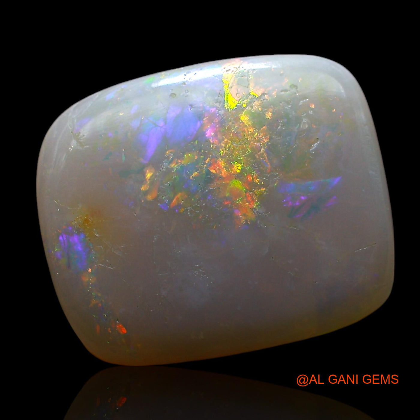 Natural Untreated Fire Opal Loose Gemstone Square Cabochon From Australia 6.00 Cts 15x12x4 mm AE-690