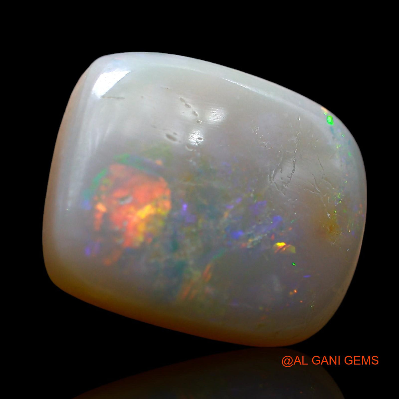 Natural Untreated Fire Opal Loose Gemstone Square Cabochon From Australia 6.00 Cts 15x12x4 mm AE-690
