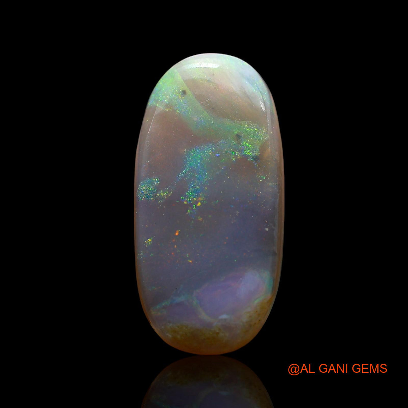 5.00 Cts Natural Australian Fire Opal Loose Gemstone Oval Cabochon 19x9x4 mm AE-691