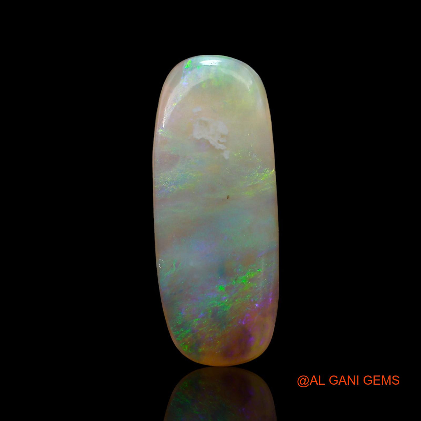 4.00 Cts Natural Australian Fire Opal Loose Gemstone Oval Cabochon 19x7x3 mm AE-696