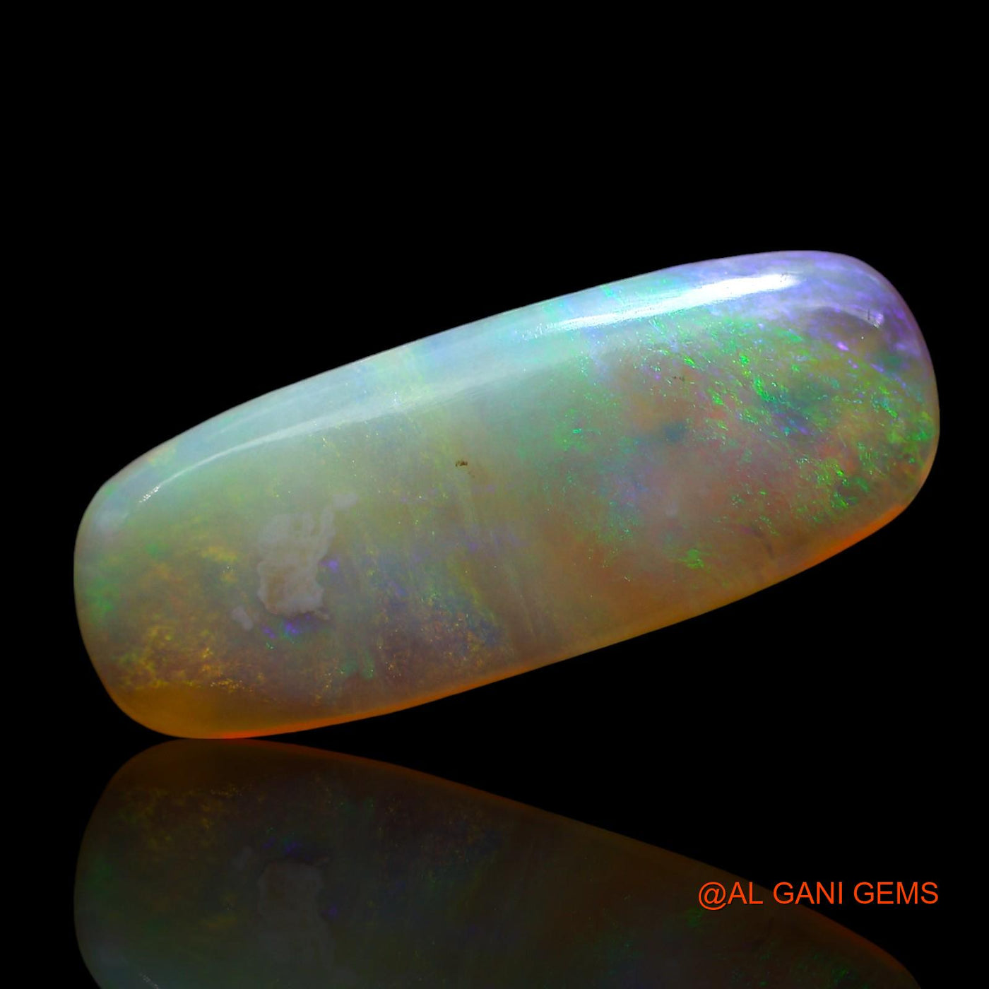 4.00 Cts Natural Australian Fire Opal Loose Gemstone Oval Cabochon 19x7x3 mm AE-696