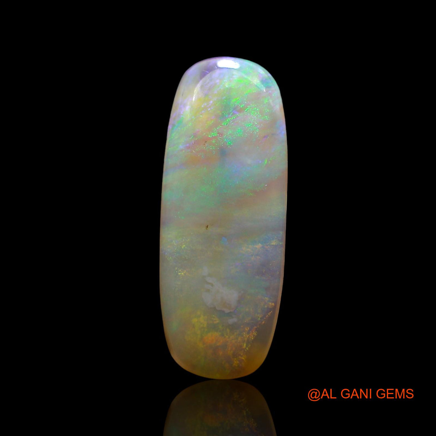 4.00 Cts Natural Australian Fire Opal Loose Gemstone Oval Cabochon 19x7x3 mm AE-696