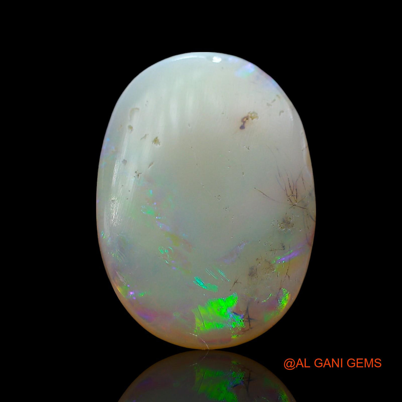 Natural Fire Opal Gemstone 4.00 Cts Loose Oval Cabochon From Australia 17x12x2 mm AE-697