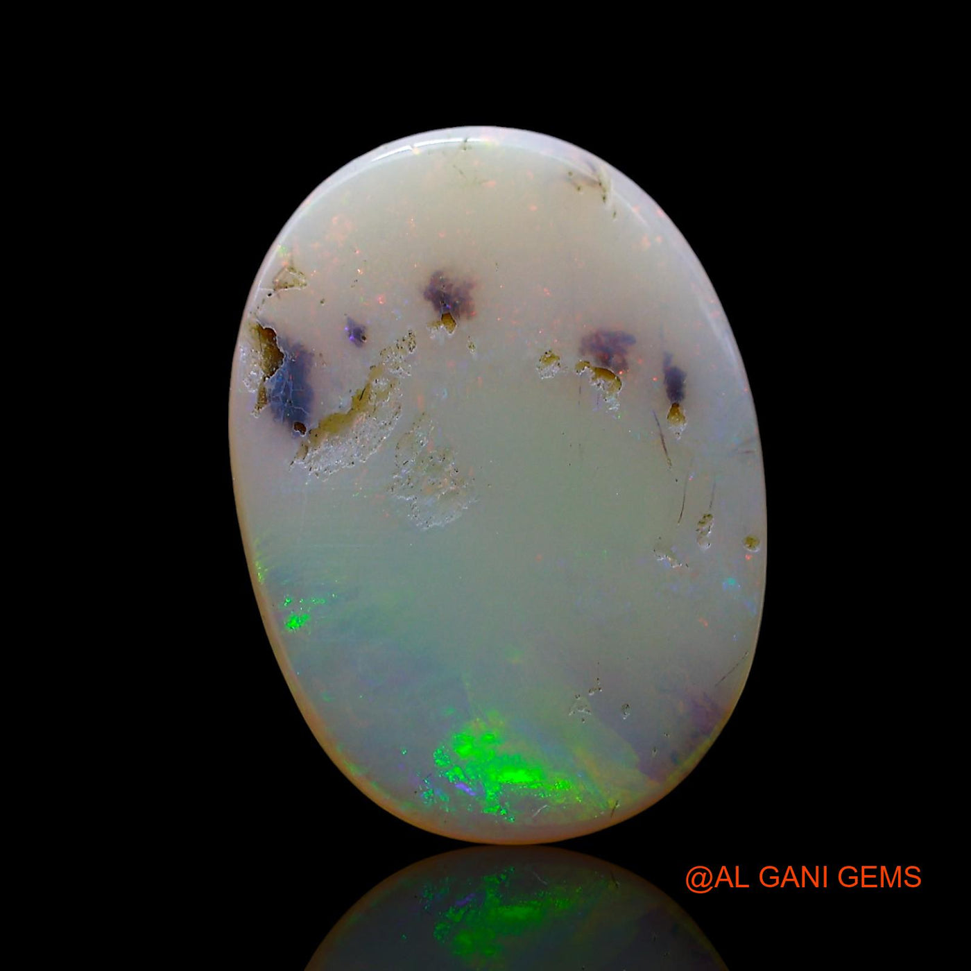 Natural Fire Opal Gemstone 4.00 Cts Loose Oval Cabochon From Australia 17x12x2 mm AE-697