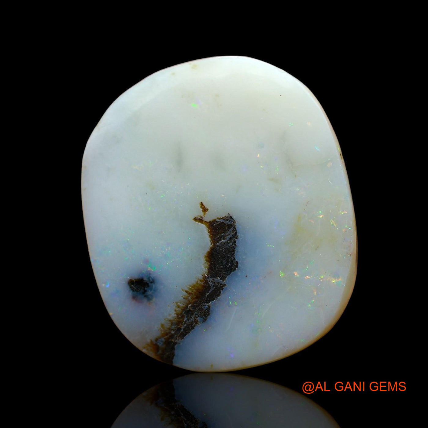 14.00 Cts Natural Australian Fire Opal Loose Gemstone Oval Cabochon 21x18x4 mm AE-6