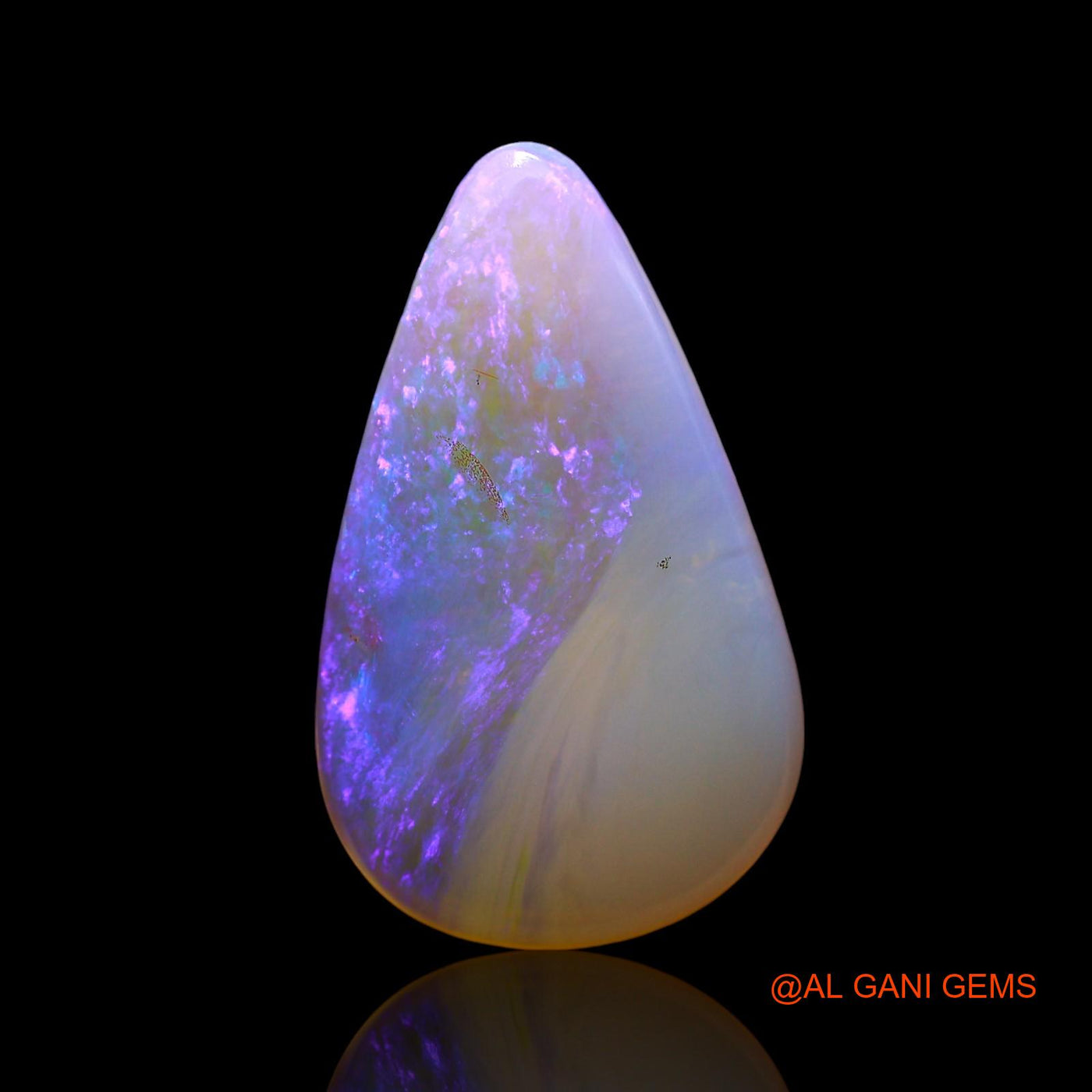 3.00 Cts Natural Australian Fire Opal Pear Cabochon Loose Gemstone For Jewelry 18x10x3 mm AE-704