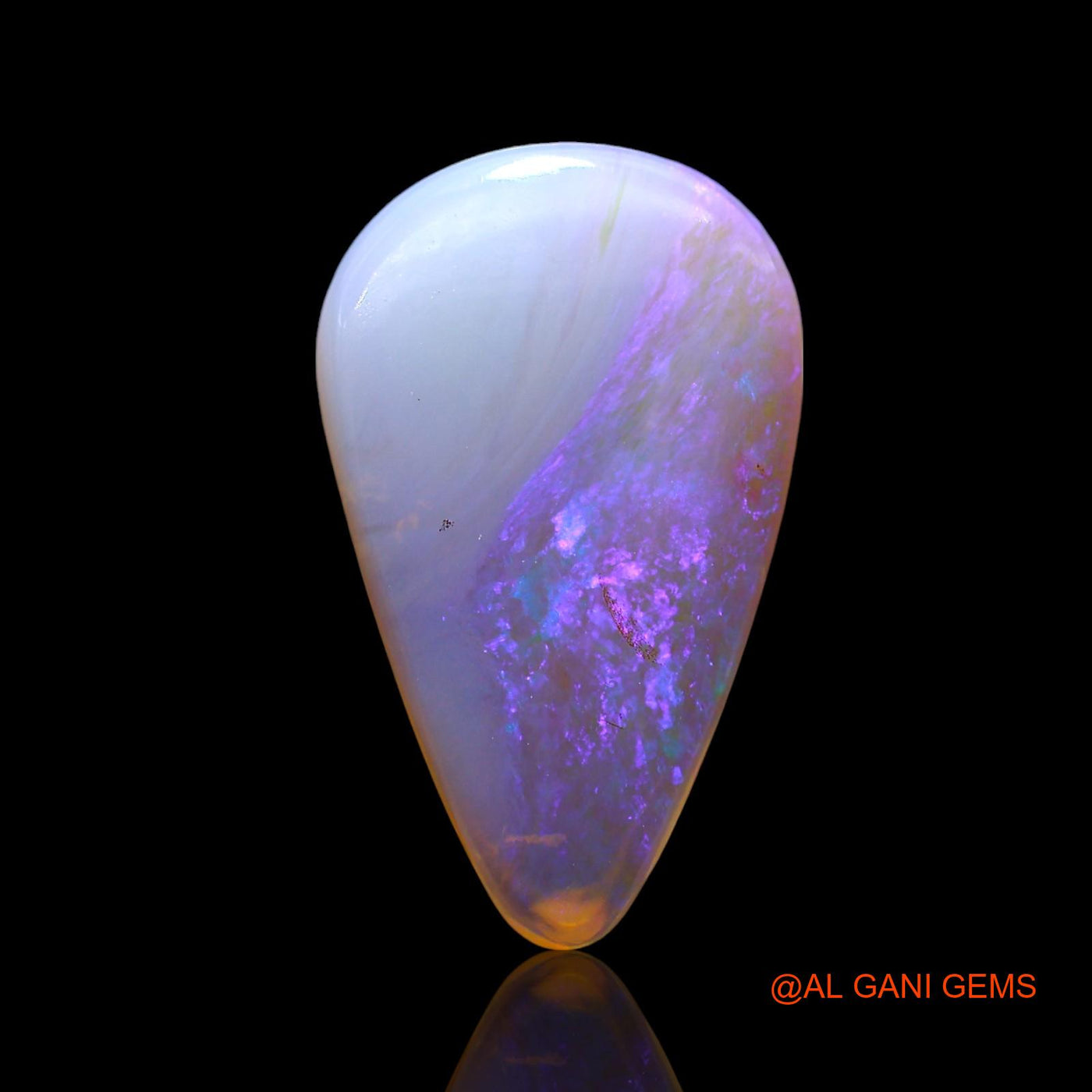 3.00 Cts Natural Australian Fire Opal Pear Cabochon Loose Gemstone For Jewelry 18x10x3 mm AE-704