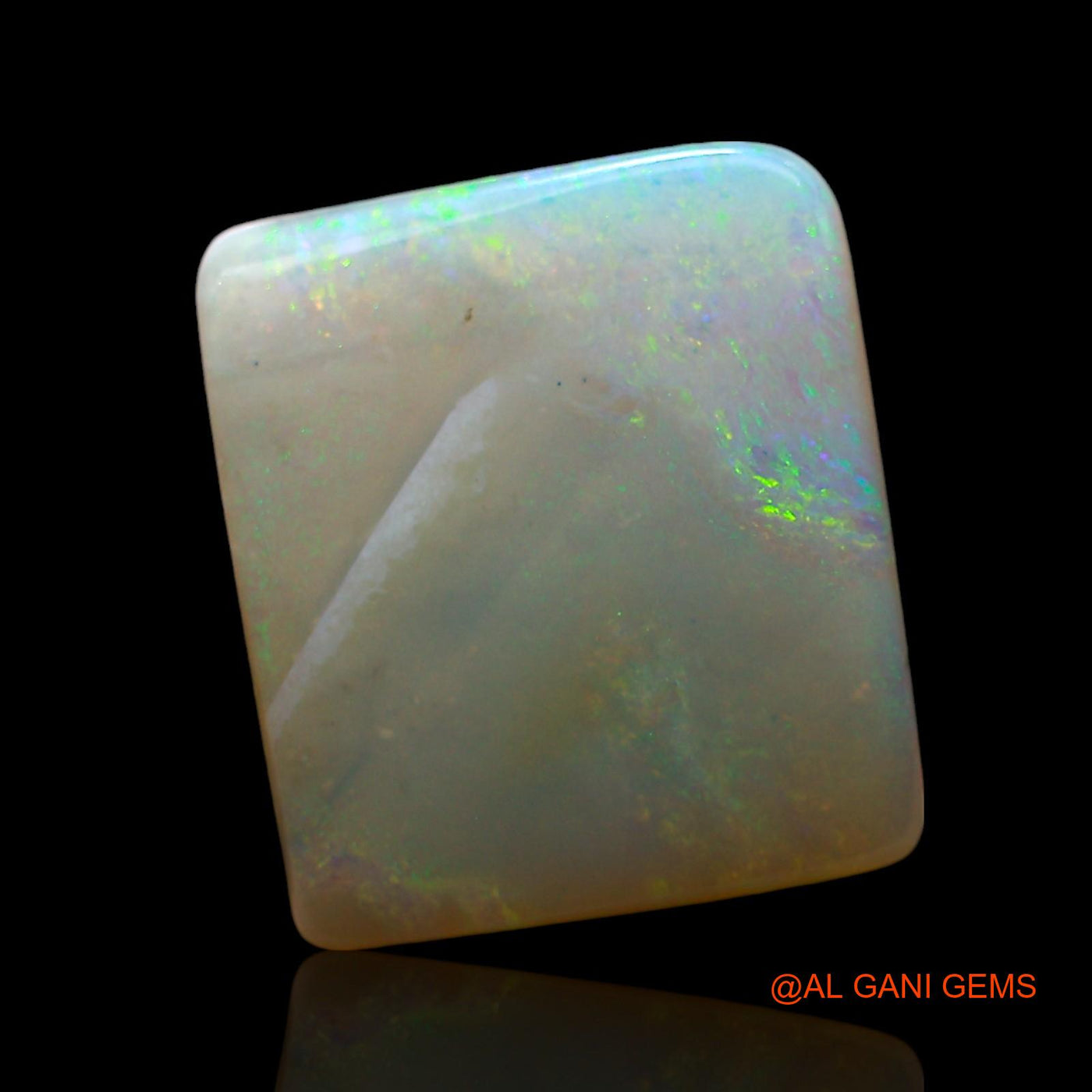 5.00 Cts Unheated Australian Fire Opal Loose Gemstone Square Cabochon Natural 14x12x3 mm AE-709