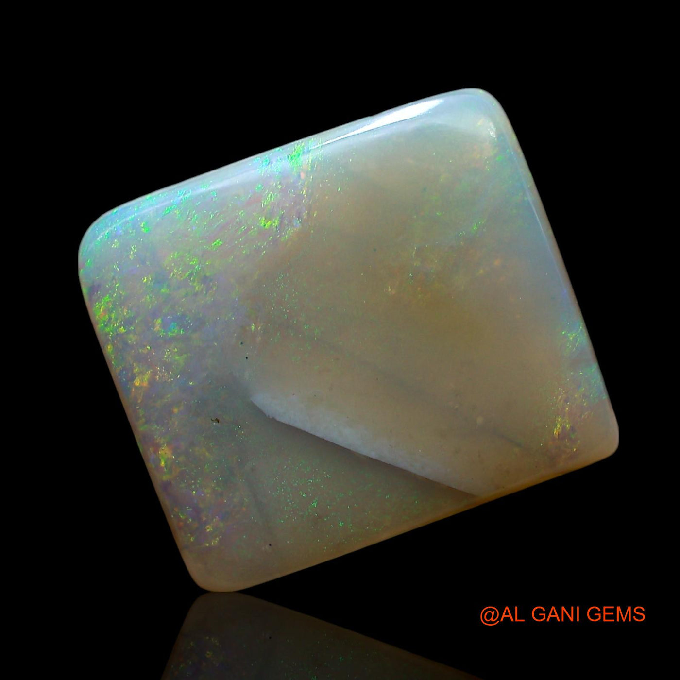 5.00 Cts Unheated Australian Fire Opal Loose Gemstone Square Cabochon Natural 14x12x3 mm AE-709