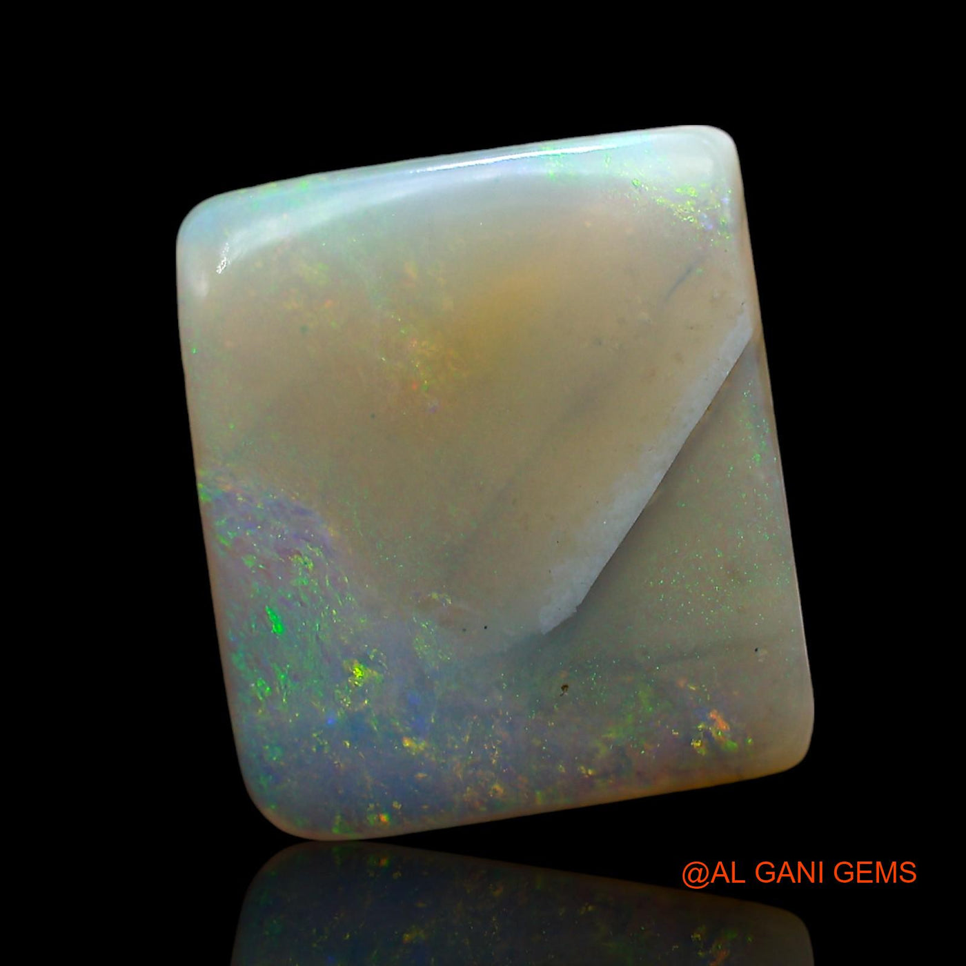5.00 Cts Unheated Australian Fire Opal Loose Gemstone Square Cabochon Natural 14x12x3 mm AE-709