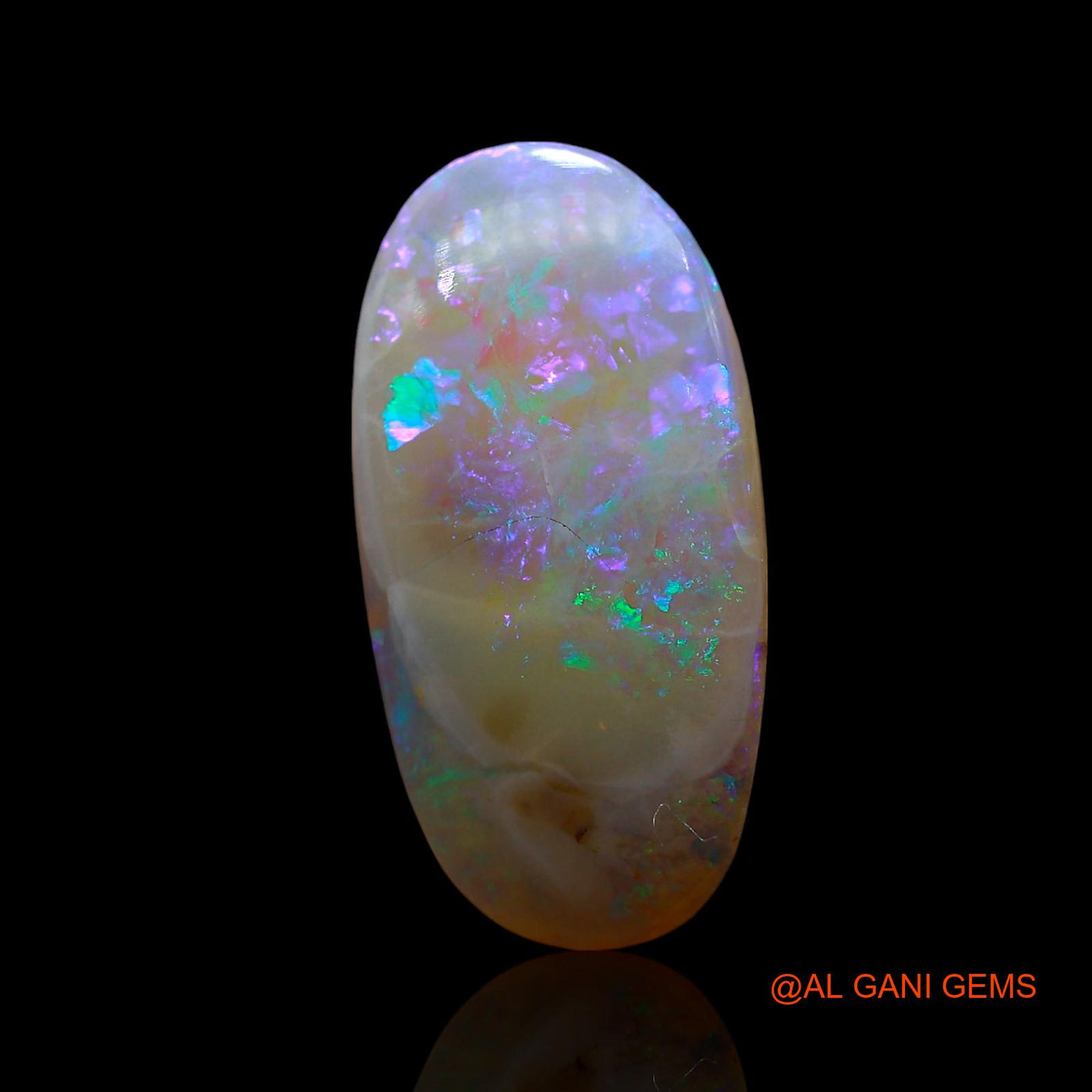 Natural Fire Opal Gemstone 5.00 Cts Loose Oval Cabochon From Australia 18x9x4 mm AE-710