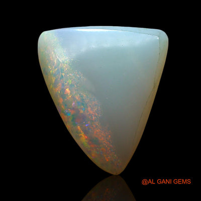 Natural Untreated Fire Opal Loose Gemstone Trillion Cabochon From Australia 6.00 Cts 14x13x5 mm AE-712