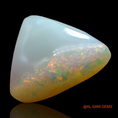 Natural Untreated Fire Opal Loose Gemstone Trillion Cabochon From Australia 6.00 Cts 14x13x5 mm AE-712