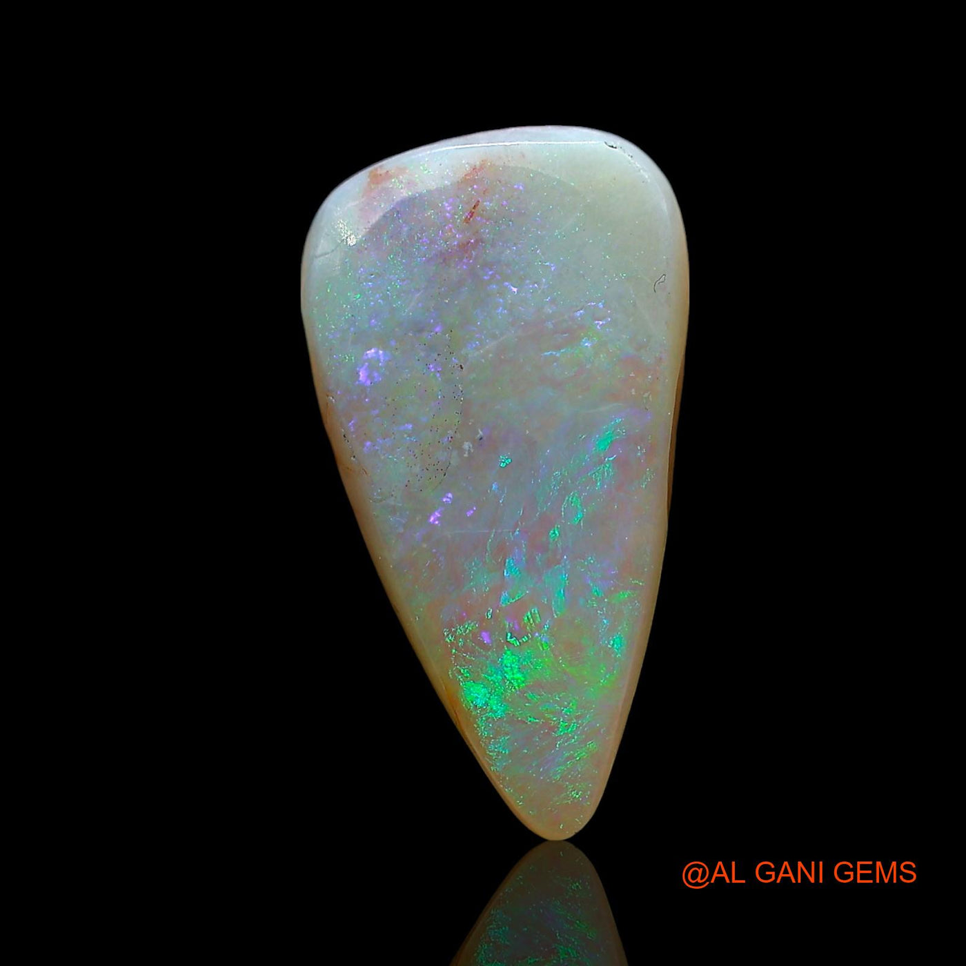 3.00 Cts Unheated Australian Fire Opal Loose Gemstone Pear Cabochon Natural 17x9x3 mm AE-719