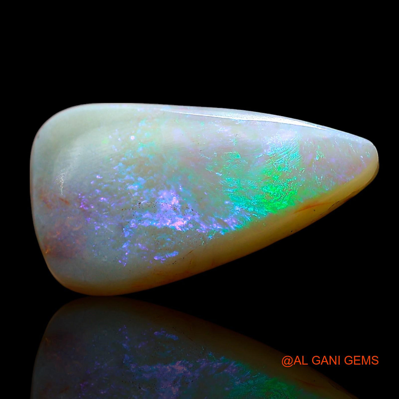 3.00 Cts Unheated Australian Fire Opal Loose Gemstone Pear Cabochon Natural 17x9x3 mm AE-719