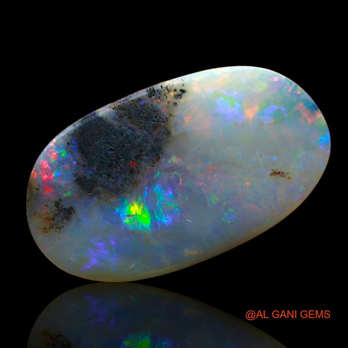 Natural Fire Opal Gemstone 5.00 Cts Loose Fancy Cabochon From Australia 18x10x3 mm AE-71