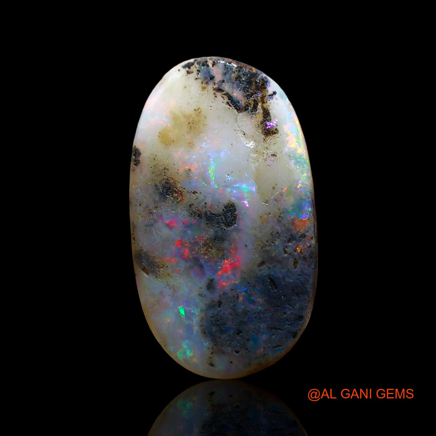 Natural Fire Opal Gemstone 5.00 Cts Loose Fancy Cabochon From Australia 18x10x3 mm AE-71