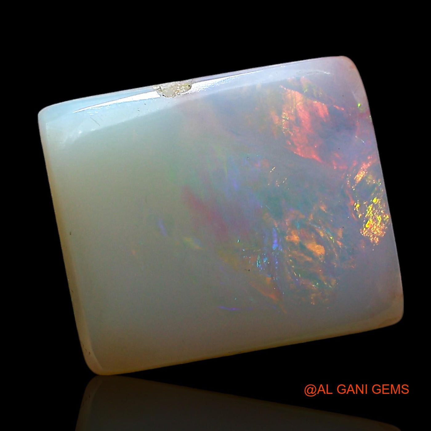 4.00 Cts Natural Australian Fire Opal Loose Gemstone Square Cabochon 13x11x3 mm AE-720