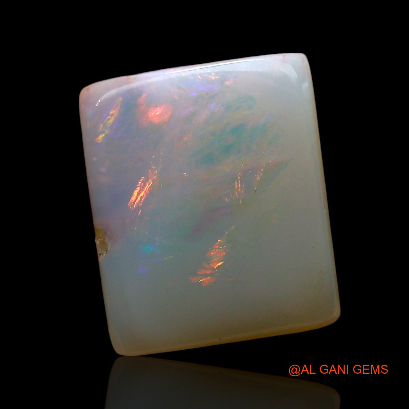 4.00 Cts Natural Australian Fire Opal Loose Gemstone Square Cabochon 13x11x3 mm AE-720
