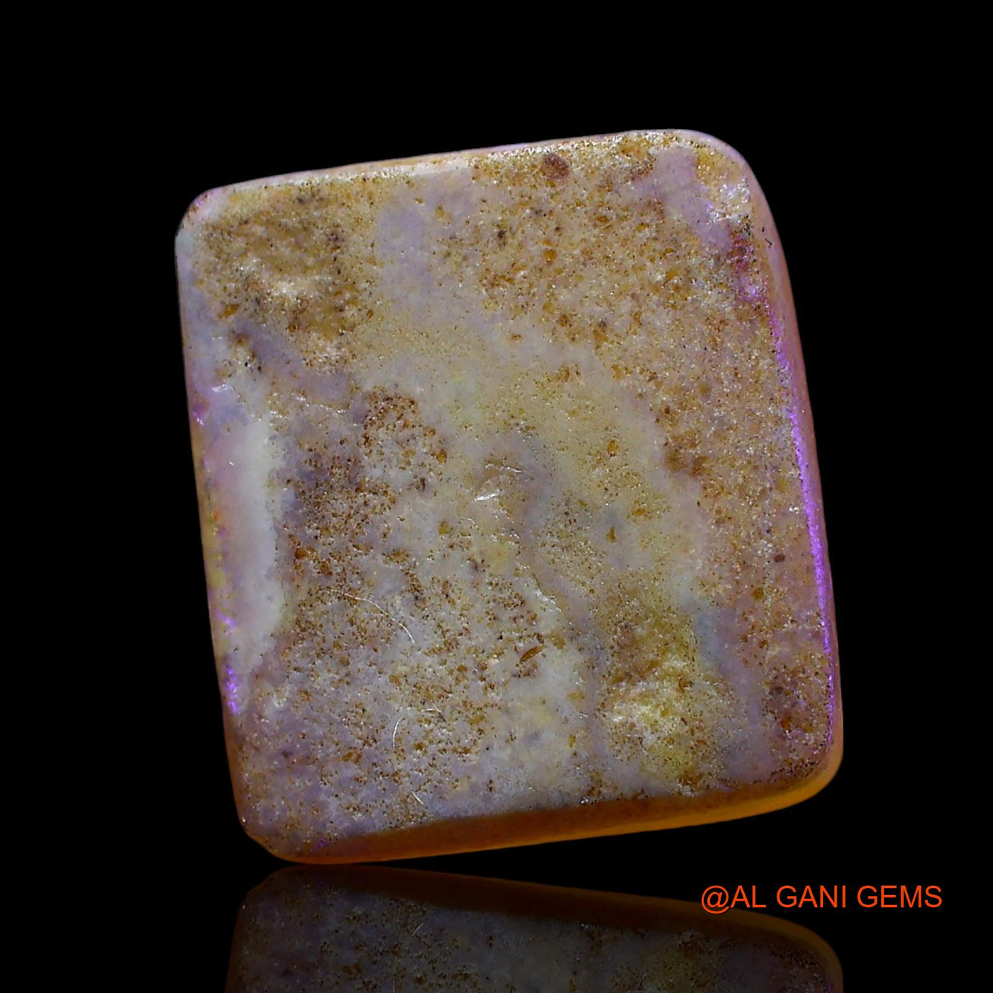 Natural Untreated Fire Opal Loose Gemstone Square Cabochon From Australia 5.00 Cts 14x12x4 mm AE-725
