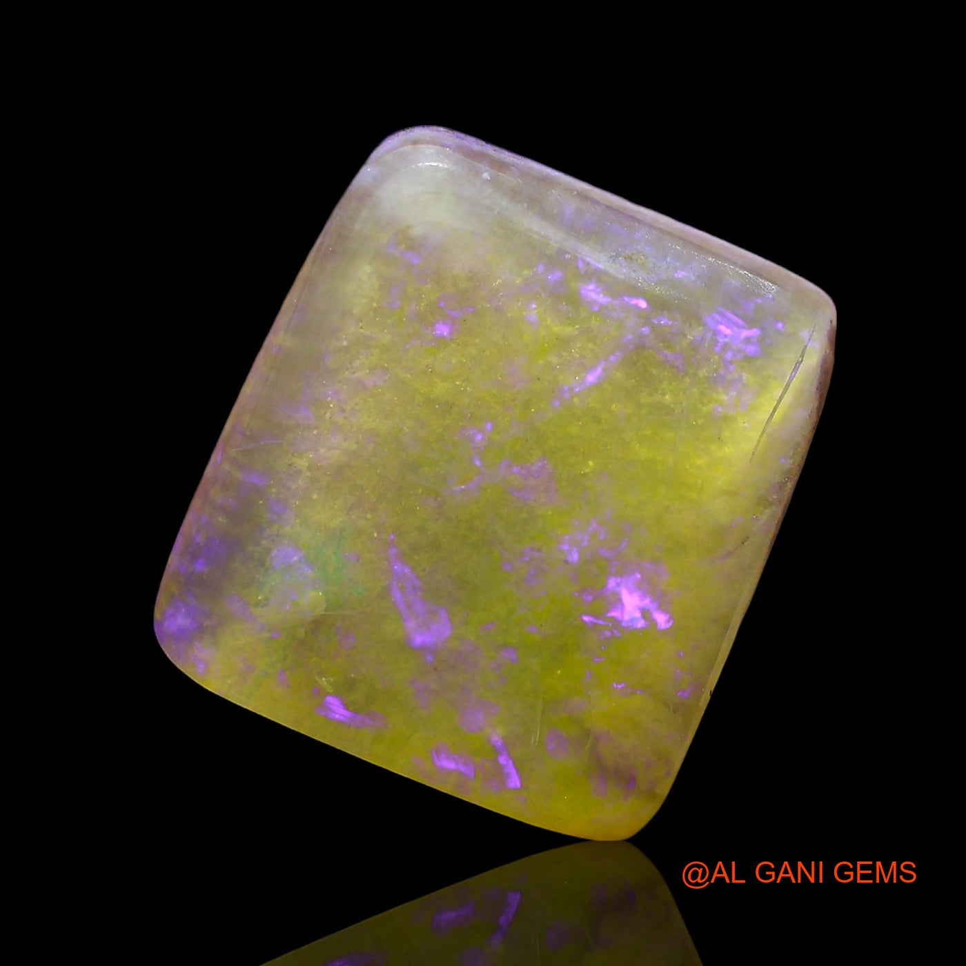 Natural Untreated Fire Opal Loose Gemstone Square Cabochon From Australia 5.00 Cts 14x12x4 mm AE-725