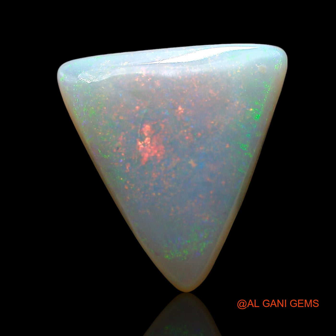 Natural Fire Opal Gemstone 4.00 Cts Loose Trillion Cabochon From Australia 14x13x4 mm AE-731