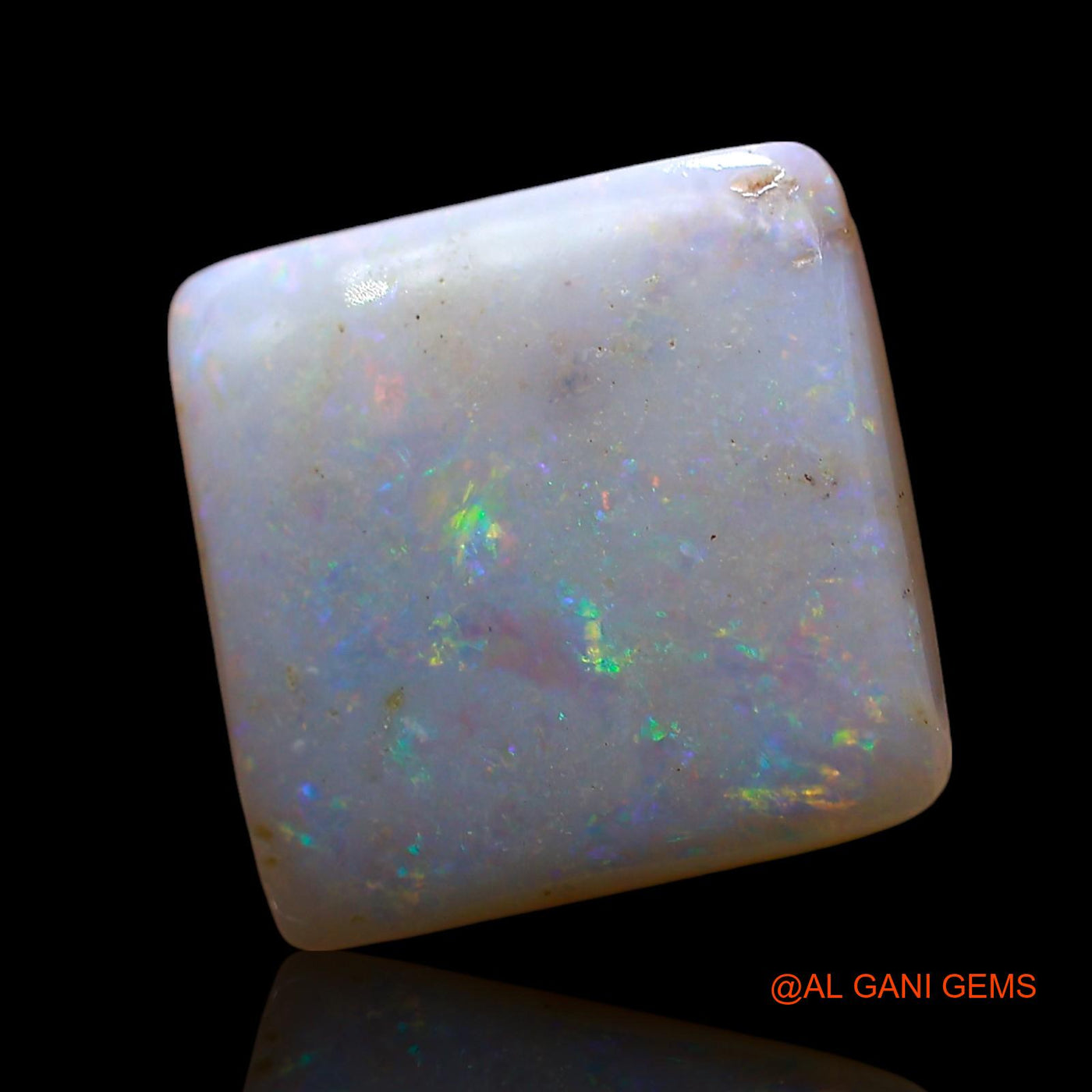 Natural Untreated Fire Opal Loose Gemstone Square Cabochon From Australia 5.00 Cts 13x13x3 mm AE-733