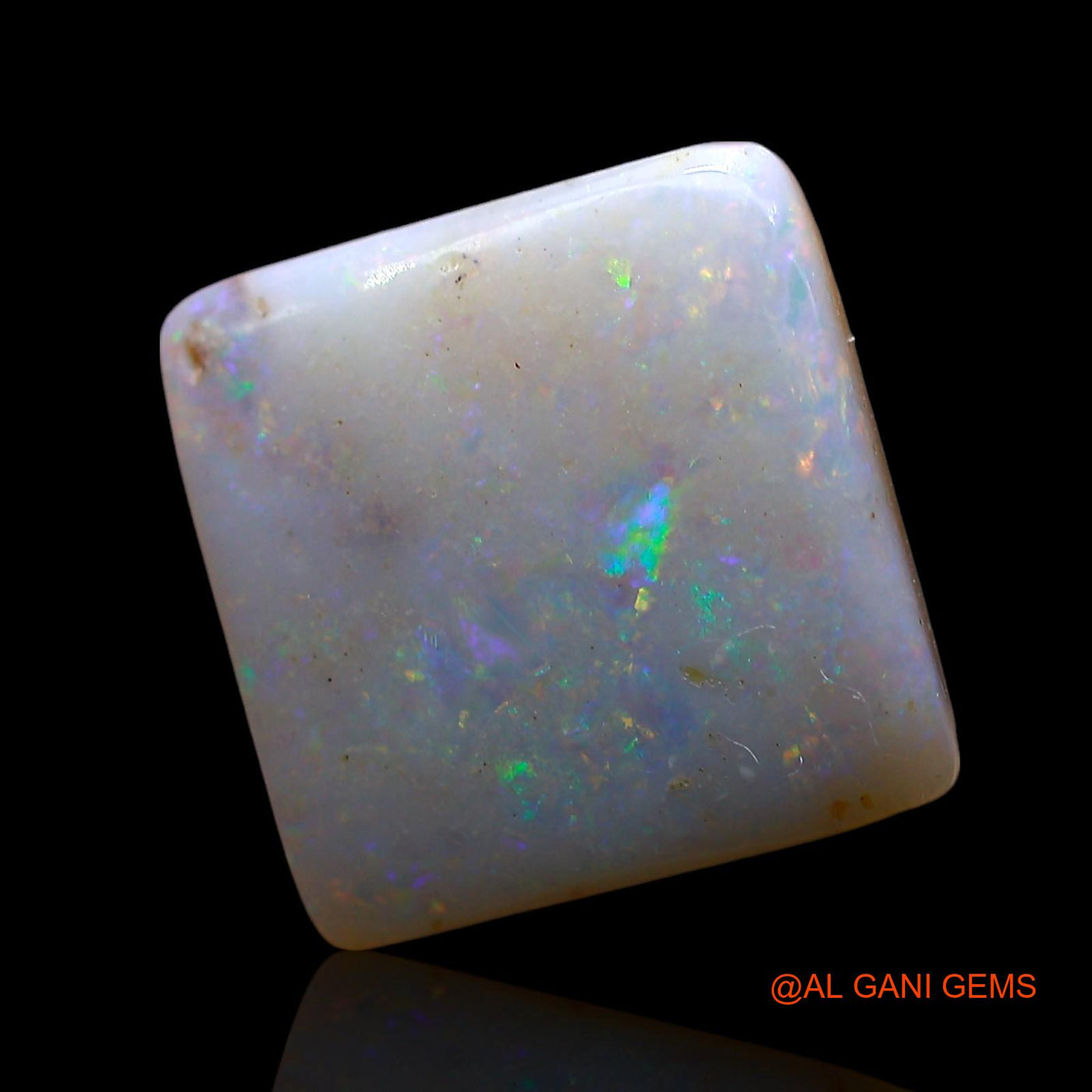Natural Untreated Fire Opal Loose Gemstone Square Cabochon From Australia 5.00 Cts 13x13x3 mm AE-733