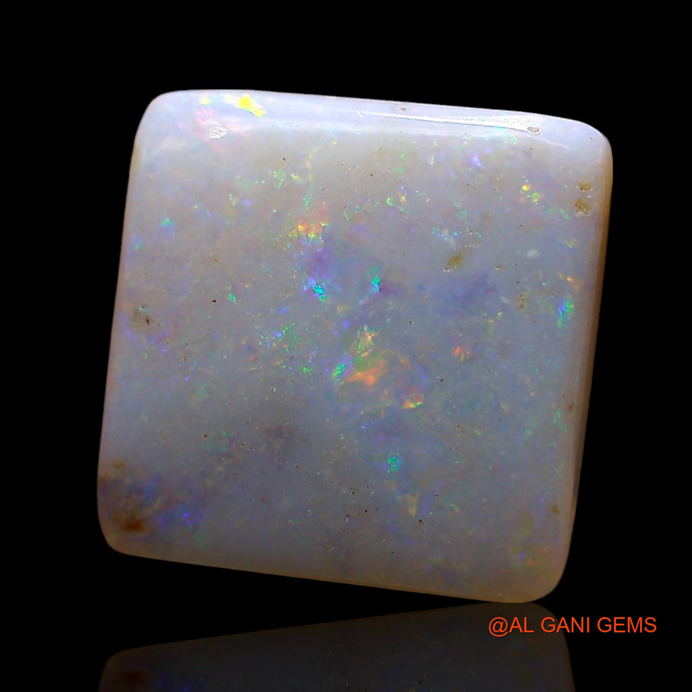 Natural Untreated Fire Opal Loose Gemstone Square Cabochon From Australia 5.00 Cts 13x13x3 mm AE-733