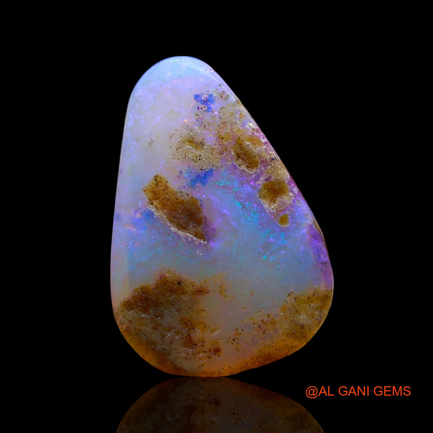 Natural Untreated Fire Opal Loose Gemstone Pear Cabochon From Australia 5.00 Cts 16x11x5 mm AE-737