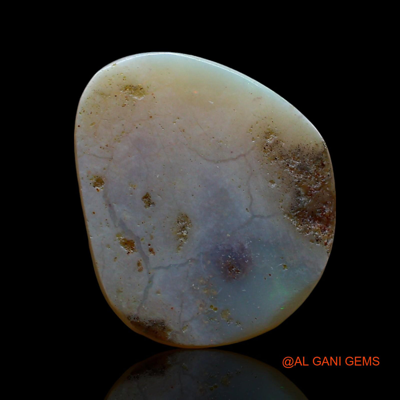 Natural Untreated Fire Opal Loose Gemstone Fancy Cabochon From Australia 5.00 Cts 15x13x3 mm AE-738