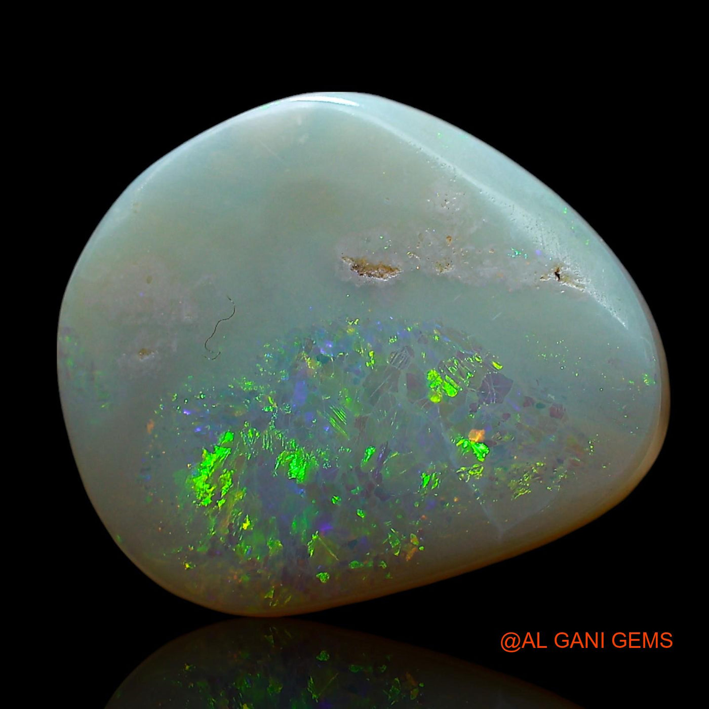 Natural Untreated Fire Opal Loose Gemstone Fancy Cabochon From Australia 5.00 Cts 15x13x3 mm AE-738