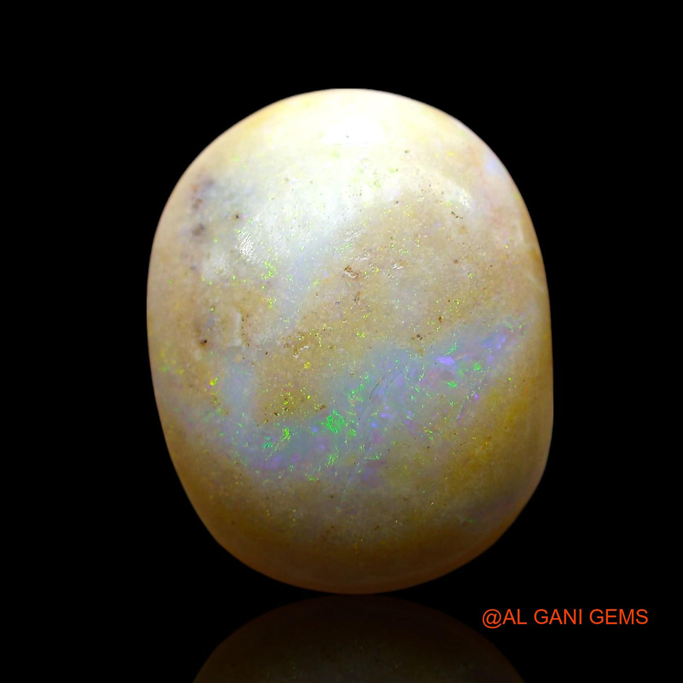 7.00 Cts Natural Australian Fire Opal Loose Gemstone Oval Cabochon 15x12x5 mm AE-740