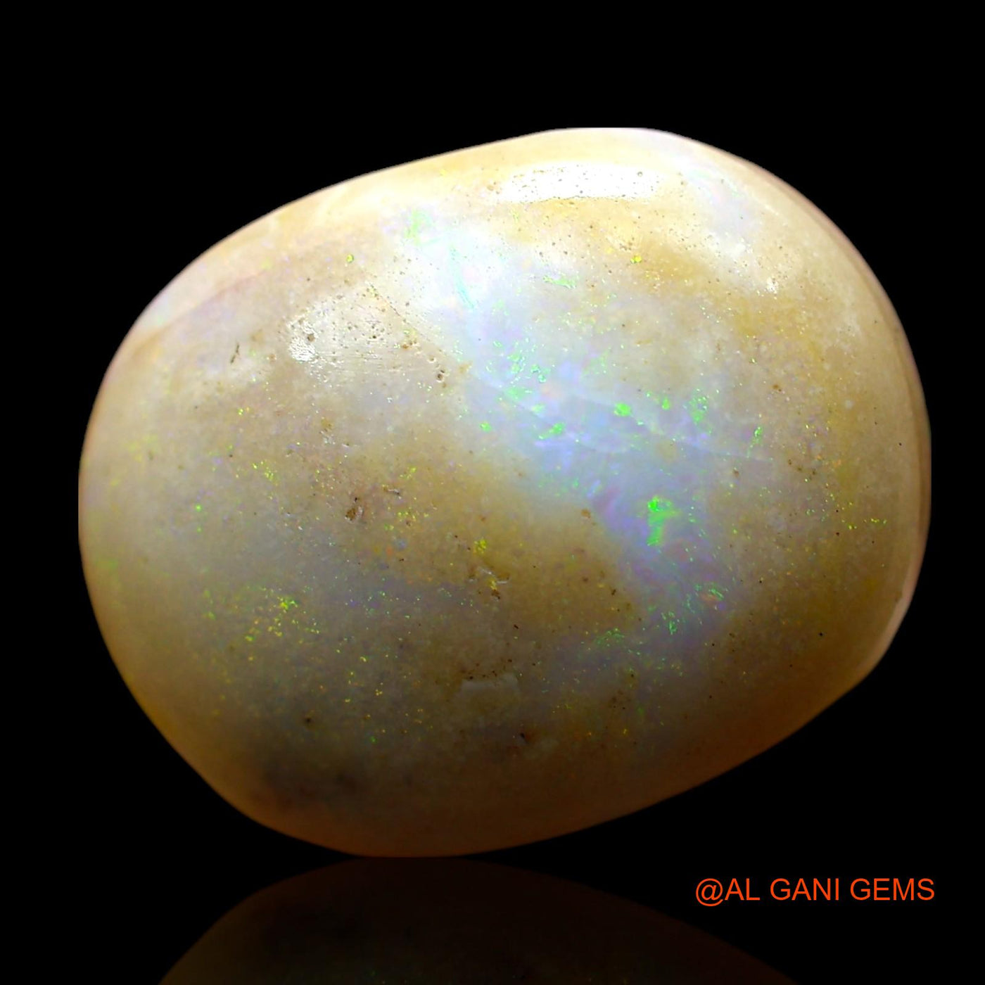 7.00 Cts Natural Australian Fire Opal Loose Gemstone Oval Cabochon 15x12x5 mm AE-740