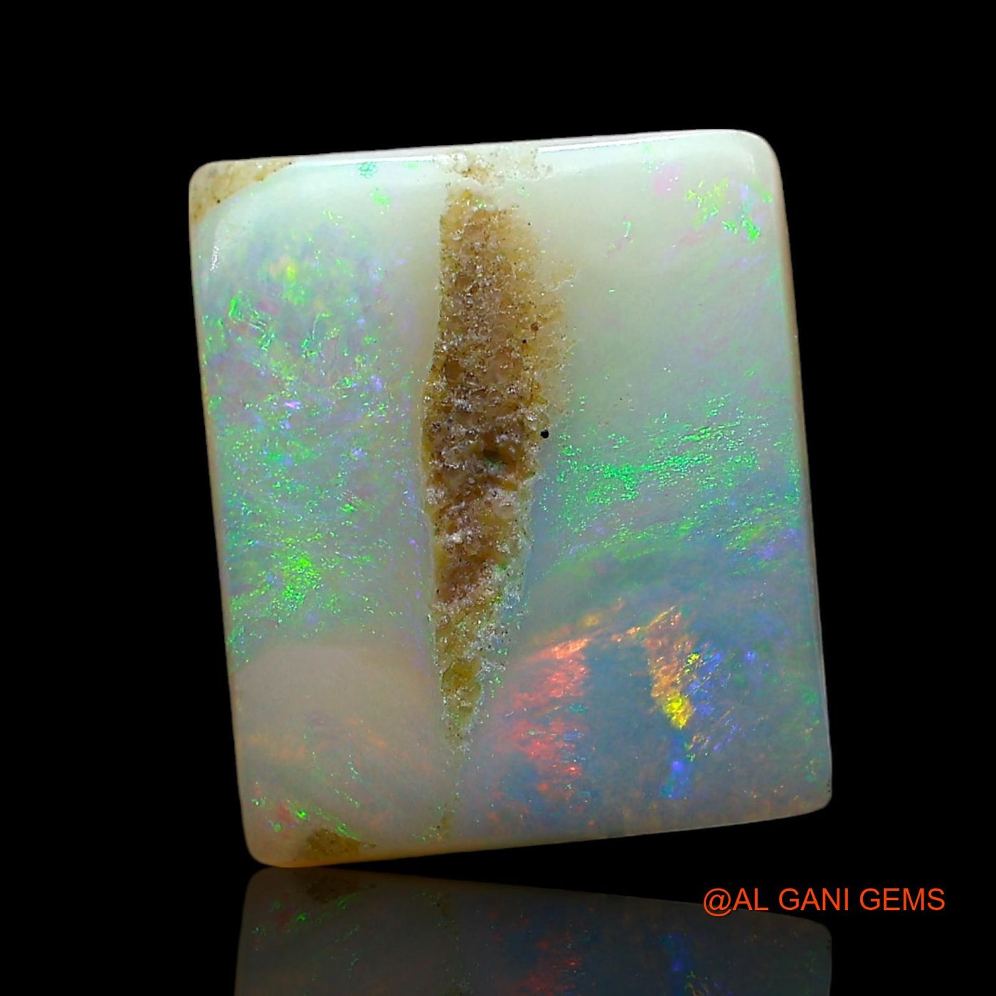 5.00 Cts Natural Australian Fire Opal Square Cabochon Loose Gemstone For Jewelry 13x11x3 mm AE-745