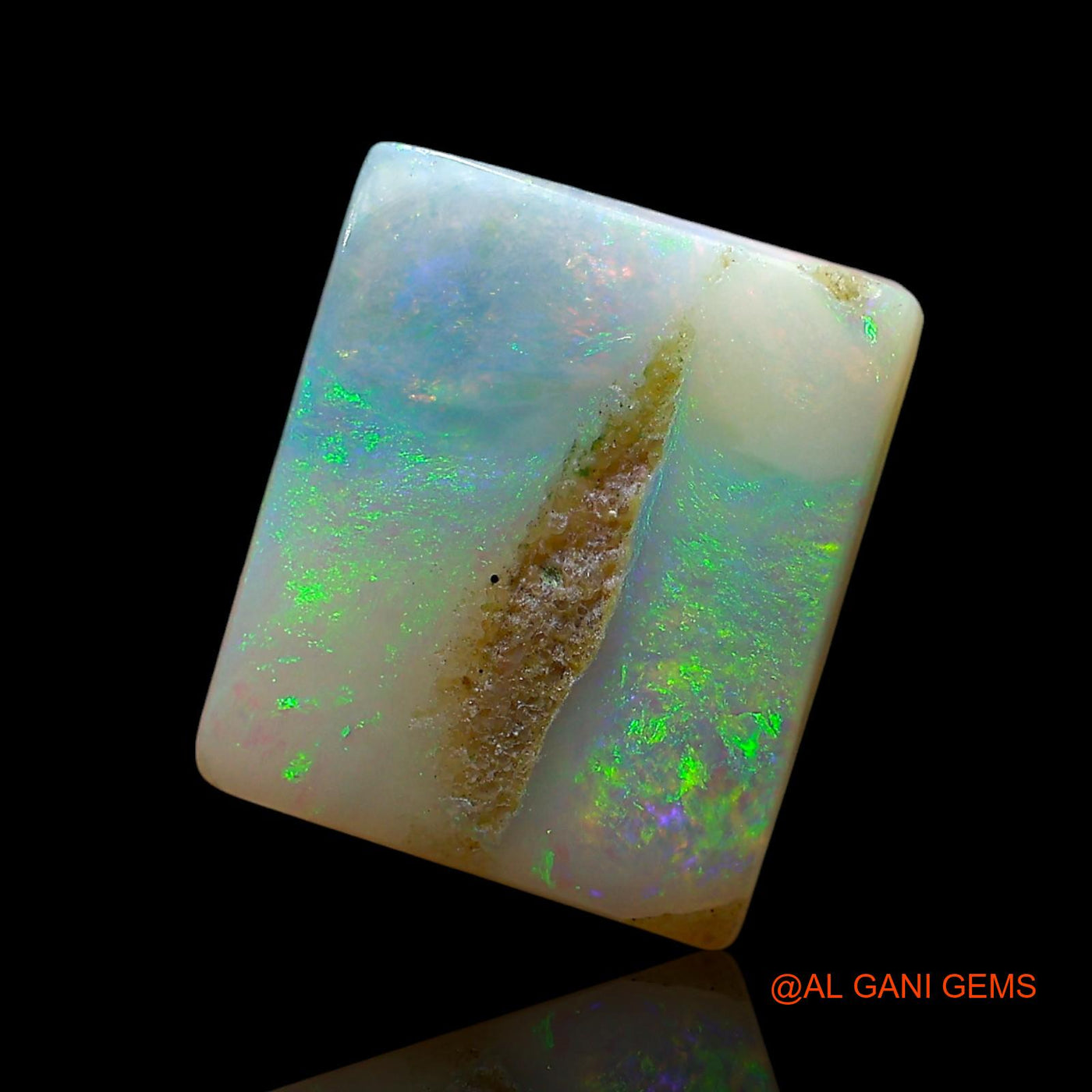 5.00 Cts Natural Australian Fire Opal Square Cabochon Loose Gemstone For Jewelry 13x11x3 mm AE-745