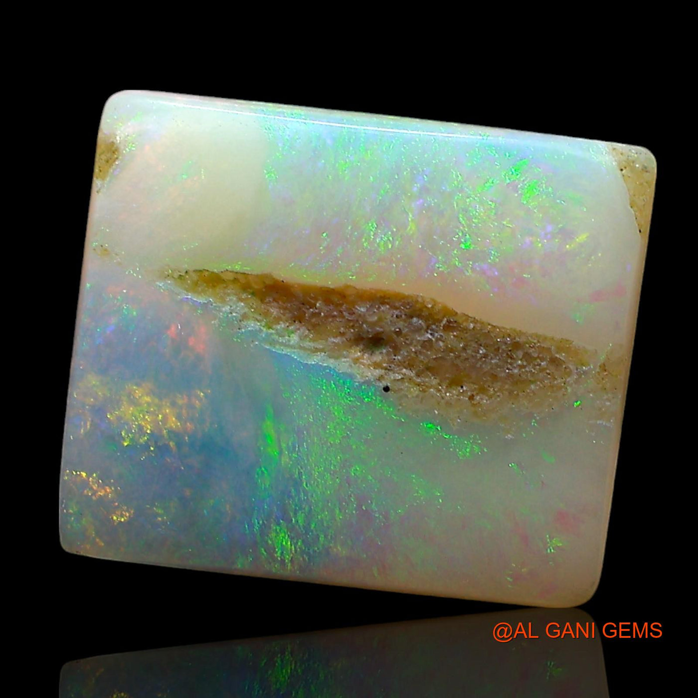 5.00 Cts Natural Australian Fire Opal Square Cabochon Loose Gemstone For Jewelry 13x11x3 mm AE-745