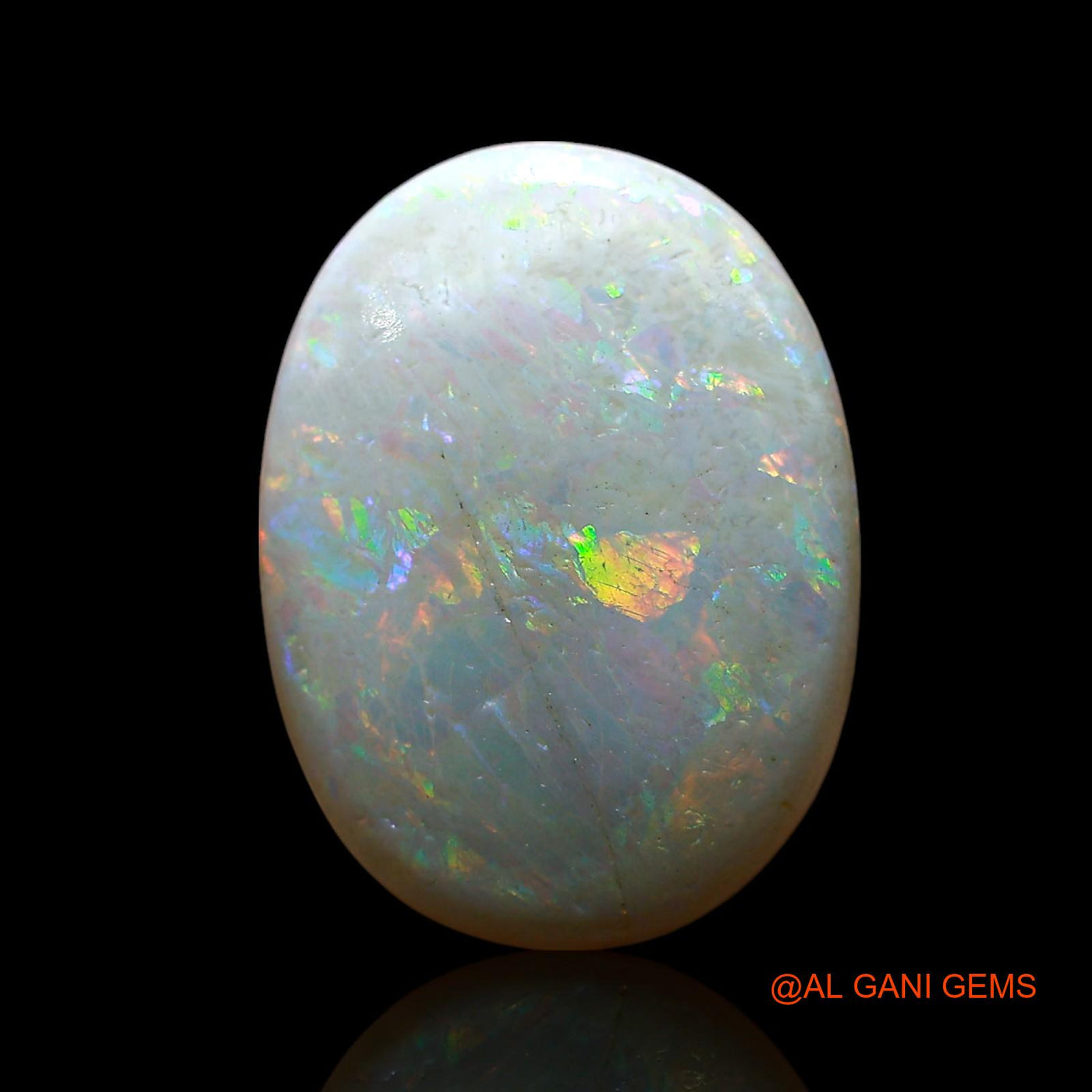 4.00 Cts Natural Australian Fire Opal Loose Gemstone Oval Cabochon 15x11x4 mm AE-748