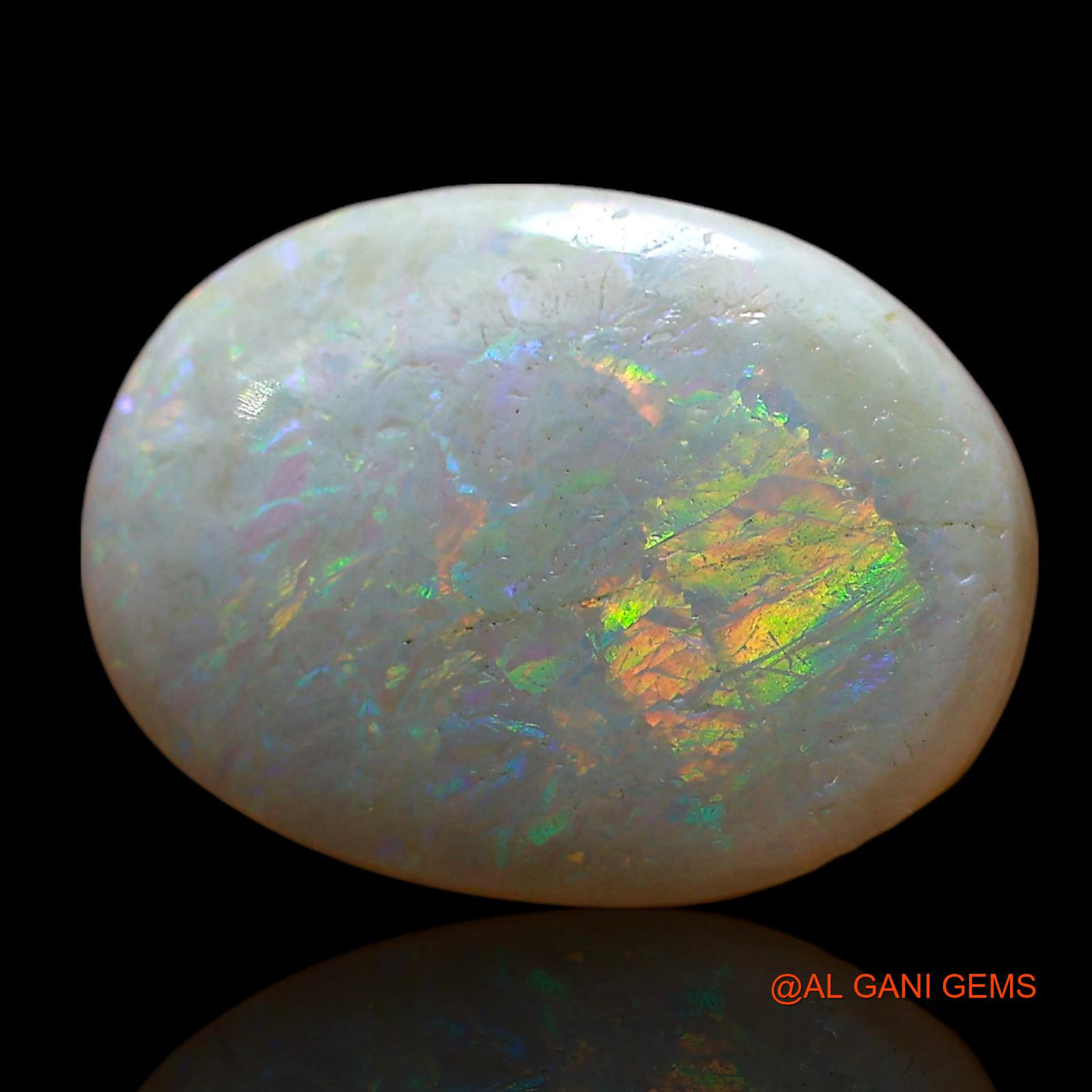 4.00 Cts Natural Australian Fire Opal Loose Gemstone Oval Cabochon 15x11x4 mm AE-748