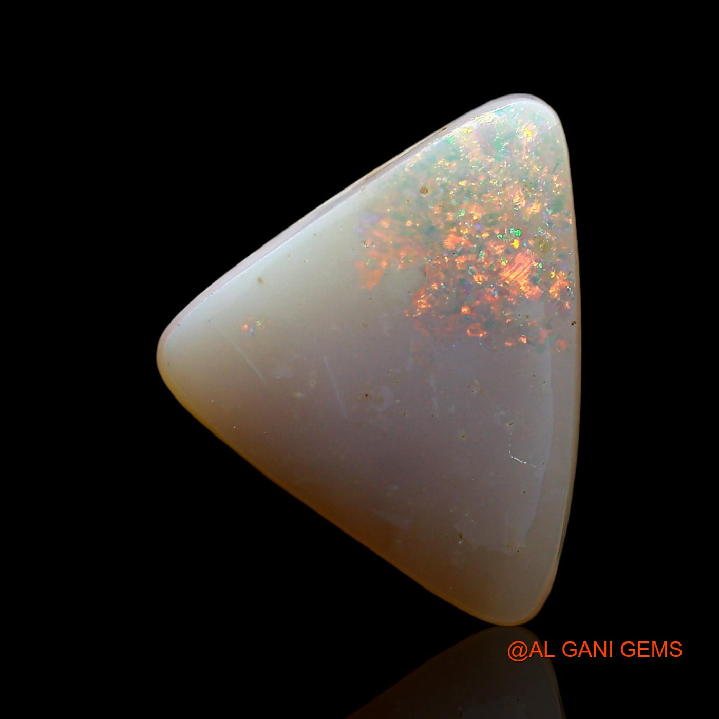 4.00 Cts Natural Australian Fire Opal Loose Gemstone Trillion Cabochon 15x12x4 mm AE-751