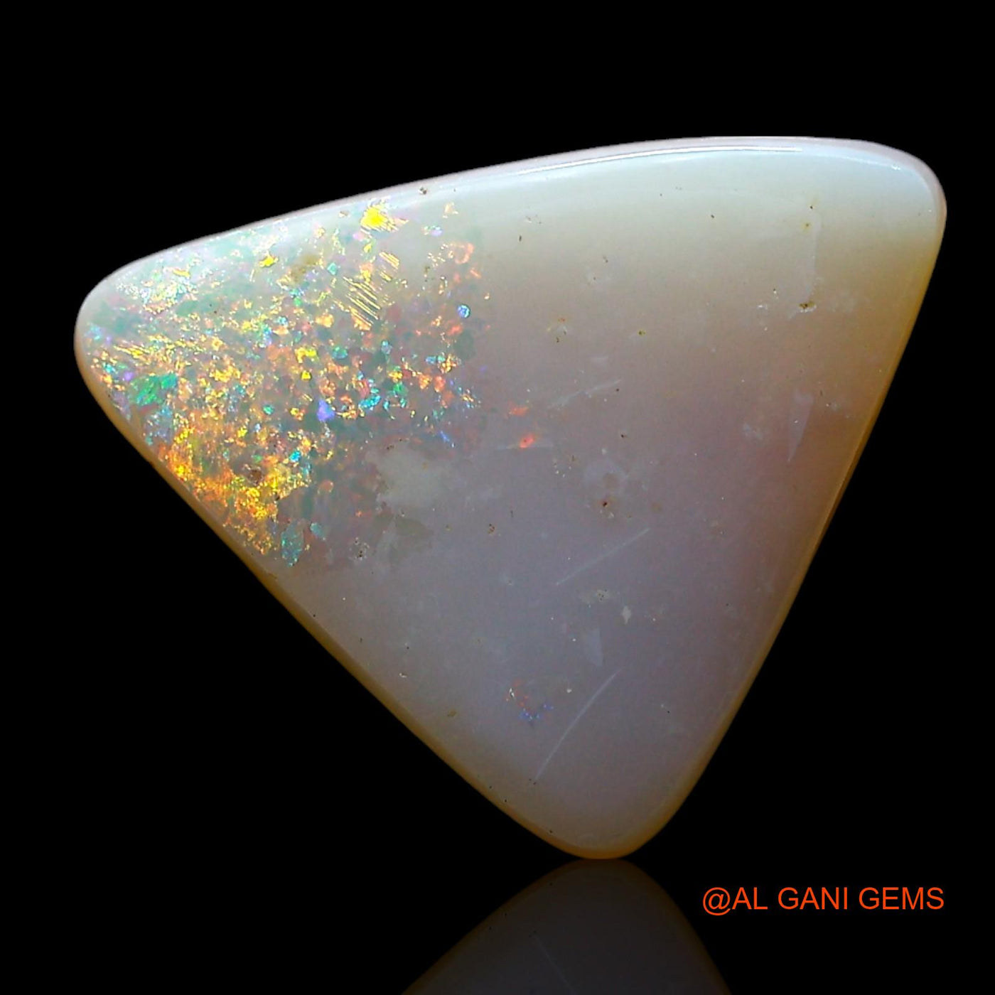 4.00 Cts Natural Australian Fire Opal Loose Gemstone Trillion Cabochon 15x12x4 mm AE-751