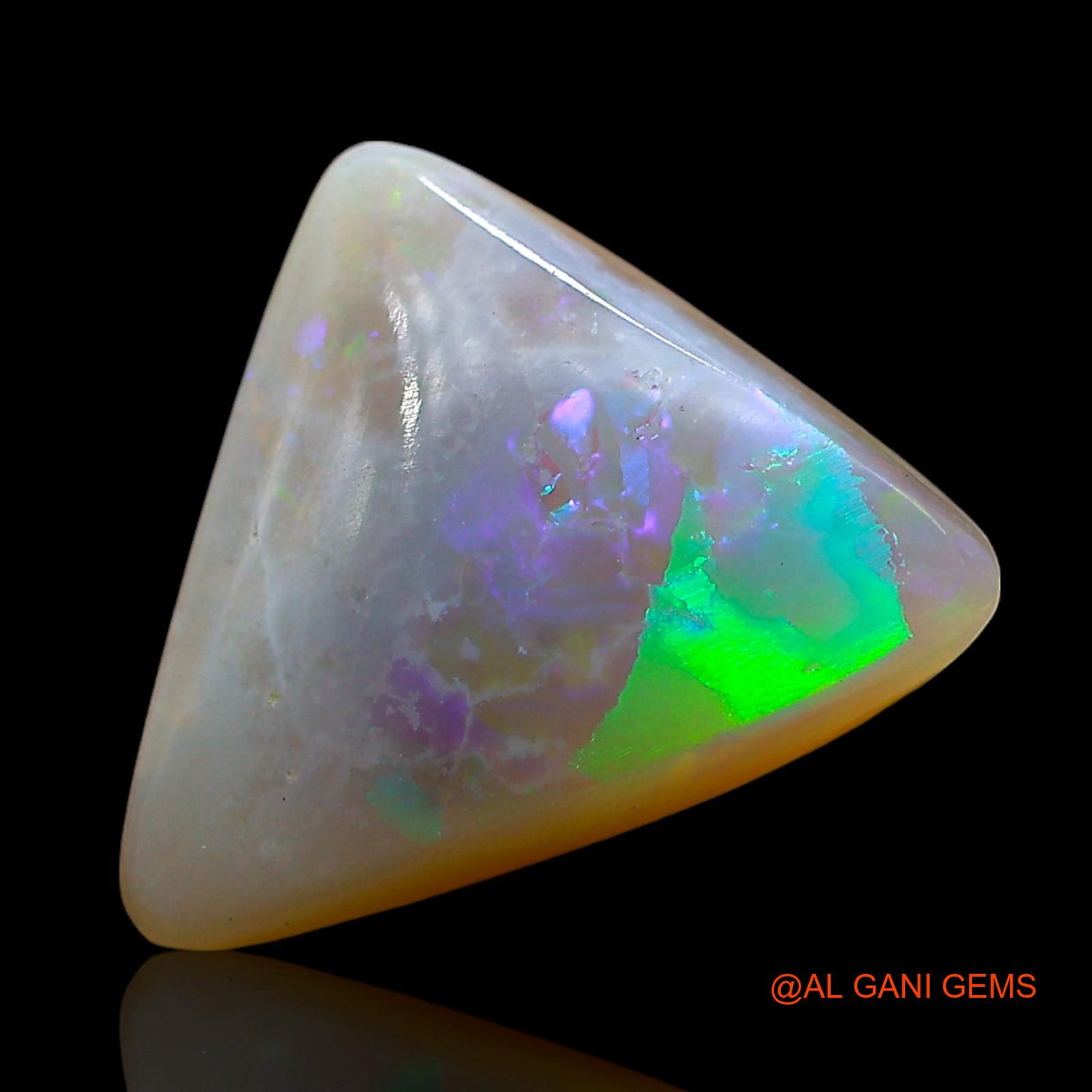 4.00 Cts Natural Australian Fire Opal Loose Gemstone Trillion Cabochon 15x12x4 mm AE-751