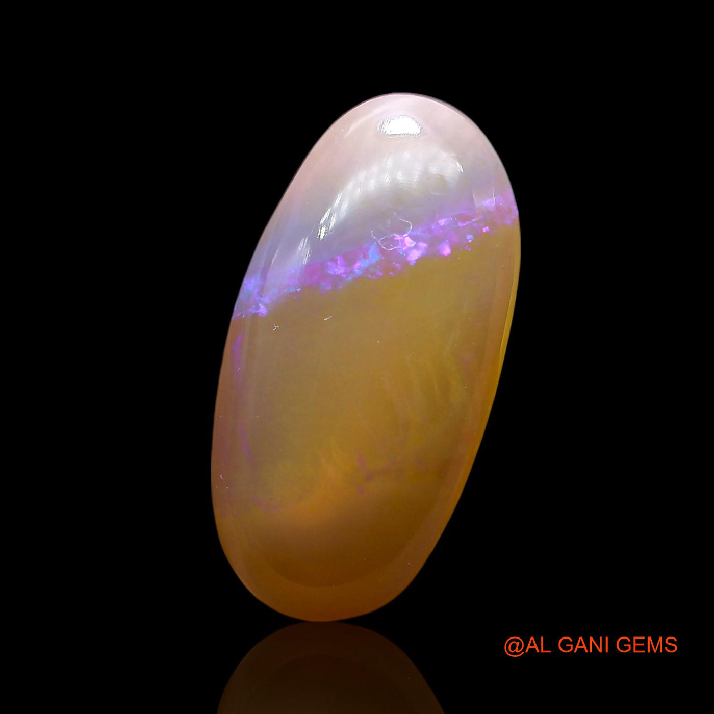 4.00 Cts Natural Australian Fire Opal Loose Gemstone Oval Cabochon 18x9x4 mm AE-756