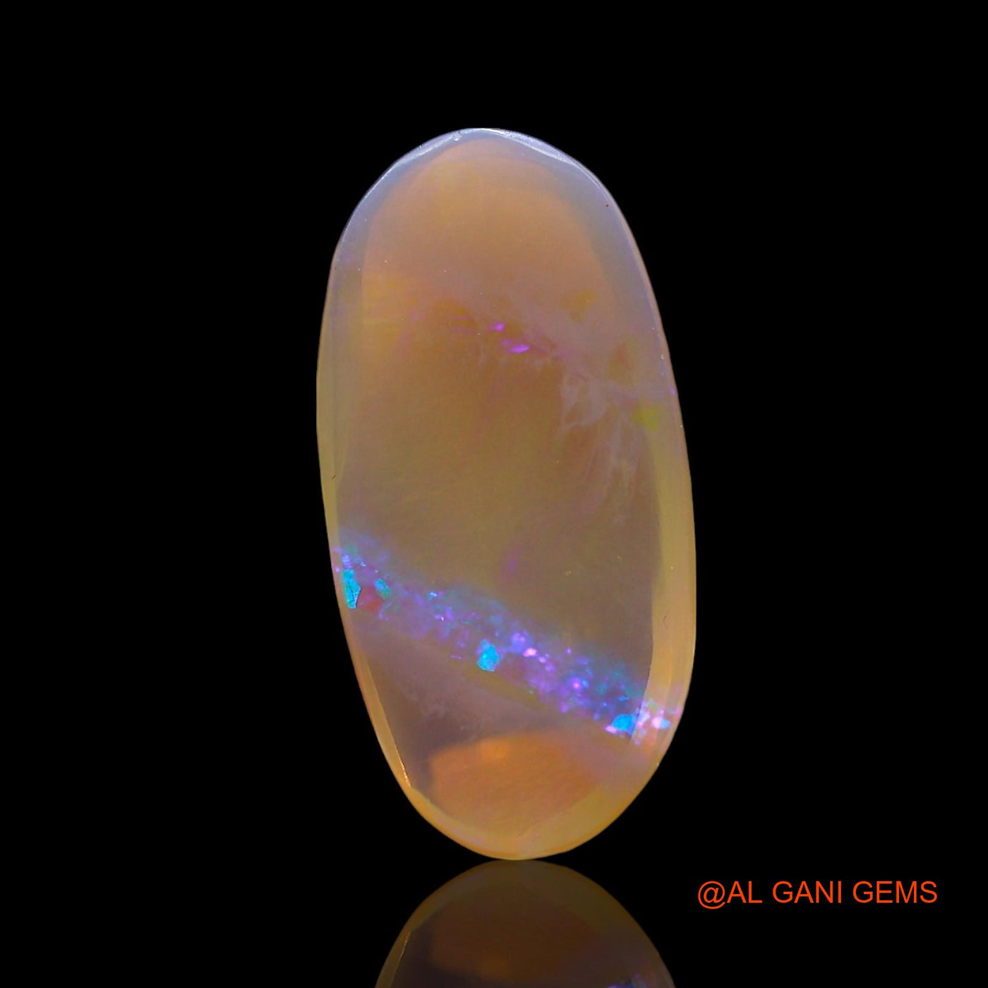 4.00 Cts Natural Australian Fire Opal Loose Gemstone Oval Cabochon 18x9x4 mm AE-756